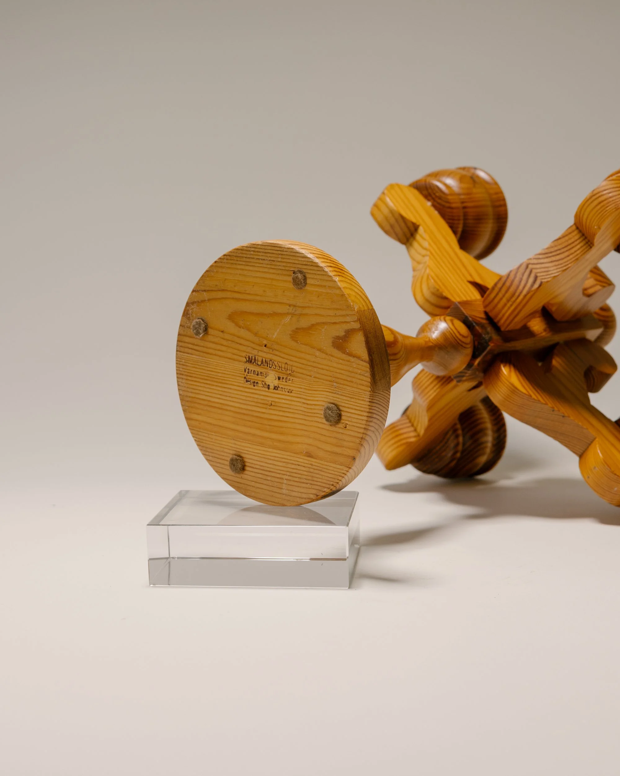 Stig Johnsson Solid Pine Candelabra — Cherche